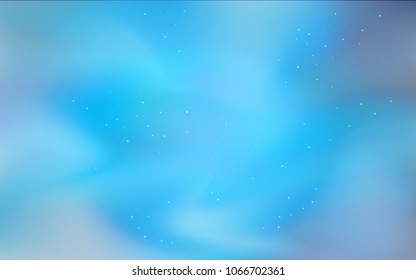 Dark BLUE vector texture with milky way stars. Glitter abstract illustration with colorful cosmic stars. Pattern for astronomy websites.