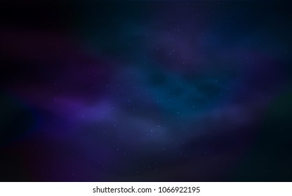 Dark BLUE vector texture with milky way stars. Shining illustration with sky stars on abstract template. Template for cosmic backgrounds.