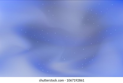 Dark BLUE vector texture with milky way stars. Shining colored illustration with bright astronomical stars. Pattern for astronomy websites.