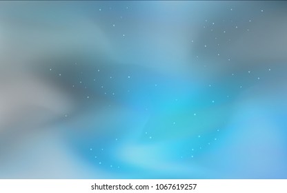 Dark BLUE vector texture with milky way stars. Glitter abstract illustration with colorful cosmic stars. Pattern for futuristic ad, booklets.