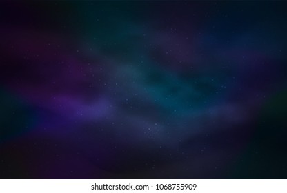 Dark BLUE vector texture with milky way stars. Modern abstract illustration with Big Dipper stars. Pattern for astrology websites.