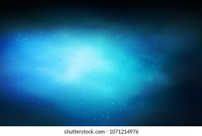 Dark BLUE vector texture with milky way stars. Modern abstract illustration with Big Dipper stars. Best design for your ad, poster, banner.