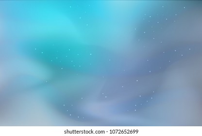 Dark BLUE vector texture with milky way stars. Glitter abstract illustration with colorful cosmic stars. Smart design for your business advert.