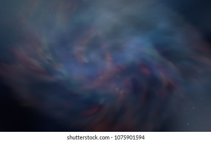 Dark BLUE vector texture with milky way stars. Shining colored illustration with bright astronomical stars. Smart design for your business advert.