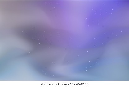 Dark BLUE vector texture with milky way stars. Space stars on blurred abstract background with gradient. Pattern for futuristic ad, booklets.