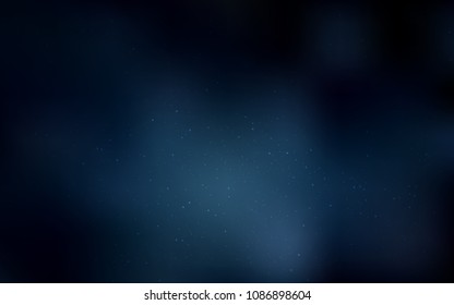 Dark BLUE vector texture with milky way stars. Shining illustration with sky stars on abstract template. Template for cosmic backgrounds.
