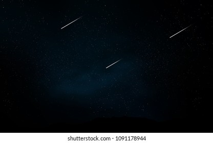 Dark BLUE vector texture with milky way stars. Shining colored illustration with bright astronomical stars. Template for cosmic backgrounds.