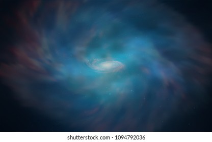 Dark BLUE vector texture with milky way stars. Space stars on blurred abstract background with gradient. Smart design for your business advert.