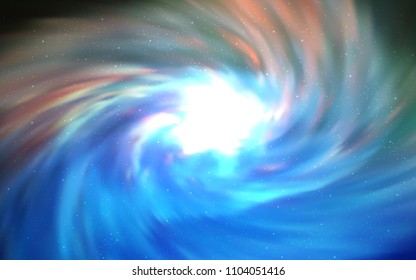 Dark BLUE vector texture with milky way stars. Space stars on blurred abstract background with gradient. Smart design for your business advert.