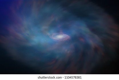 Dark BLUE vector texture with milky way stars. Space stars on blurred abstract background with gradient. Smart design for your business advert.
