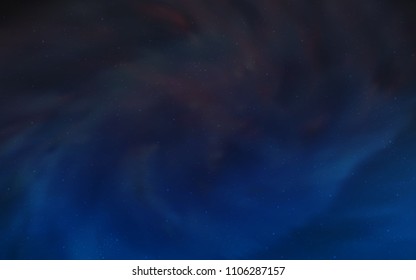 Dark BLUE vector texture with milky way stars. Shining colored illustration with bright astronomical stars. Smart design for your business advert.
