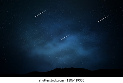 Dark BLUE vector texture with milky way stars. Space stars on blurred abstract background with gradient. Template for cosmic backgrounds.