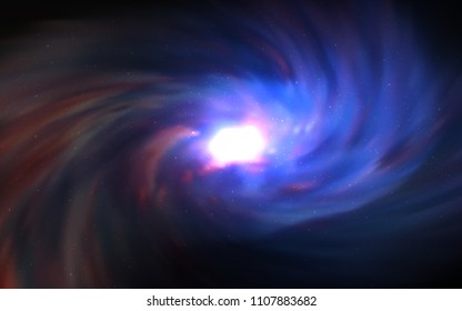 Dark BLUE vector texture with milky way stars. Blurred decorative design in simple style with galaxy stars. Template for cosmic backgrounds.
