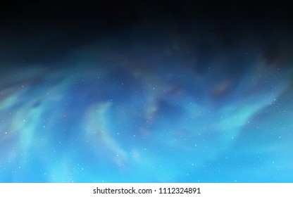 Dark BLUE vector texture with milky way stars. Modern abstract illustration with Big Dipper stars. Pattern for futuristic ad, booklets.