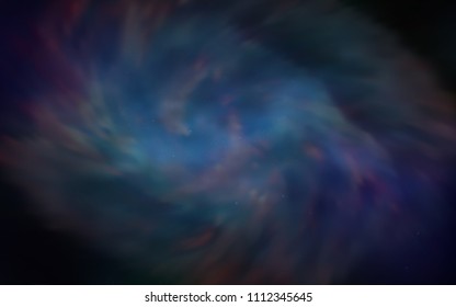 Dark BLUE vector texture with milky way stars. Blurred decorative design in simple style with galaxy stars. Pattern for futuristic ad, booklets.