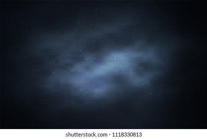 Dark BLUE vector texture with milky way stars. Shining colored illustration with bright astronomical stars. Pattern for astrology websites.