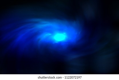 Dark BLUE vector texture with milky way stars. Space stars on blurred abstract background with gradient. Smart design for your business advert.