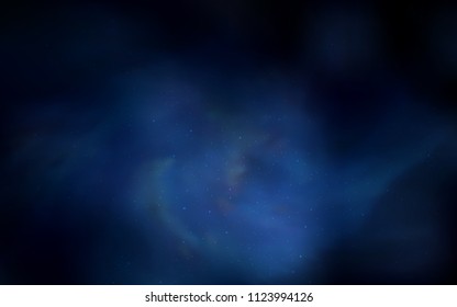 Dark BLUE vector texture with milky way stars. Modern abstract illustration with Big Dipper stars. Template for cosmic backgrounds.