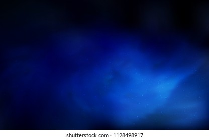 Dark BLUE vector texture with milky way stars. Modern abstract illustration with Big Dipper stars. Template for cosmic backgrounds.