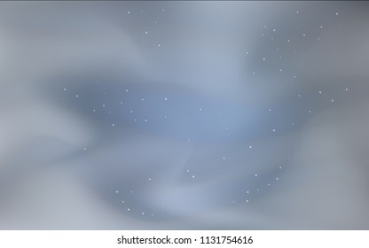 Dark BLUE vector texture with milky way stars. Blurred decorative design in simple style with galaxy stars. Best design for your ad, poster, banner.