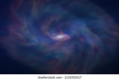 Dark BLUE vector texture with milky way stars. Glitter abstract illustration with colorful cosmic stars. Smart design for your business advert.