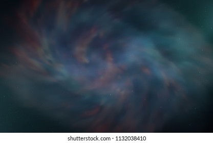 Dark BLUE vector texture with milky way stars. Space stars on blurred abstract background with gradient. Best design for your ad, poster, banner.