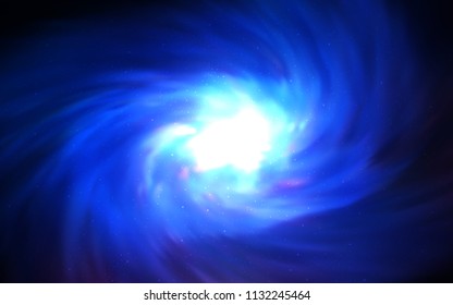 Dark BLUE vector texture with milky way stars. Modern abstract illustration with Big Dipper stars. Best design for your ad, poster, banner.