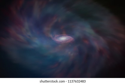 Dark BLUE vector texture with milky way stars. Modern abstract illustration with Big Dipper stars. Template for cosmic backgrounds.