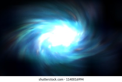Dark BLUE vector texture with milky way stars. Space stars on blurred abstract background with gradient. Template for cosmic backgrounds.
