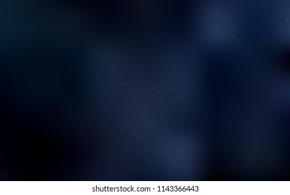 Dark BLUE vector texture with milky way stars. Space stars on blurred abstract background with gradient. Best design for your ad, poster, banner.