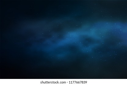 Dark BLUE vector texture with milky way stars. Shining illustration with sky stars on abstract template. Smart design for your business advert.