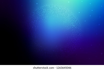 Dark BLUE vector texture with milky way stars. Shining colored illustration with bright astronomical stars. Pattern for astrology websites.