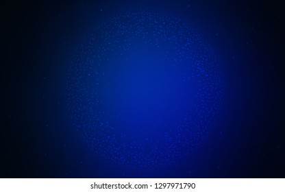 Dark BLUE vector texture with milky way stars. Shining illustration with sky stars on abstract template. Smart design for your business advert.