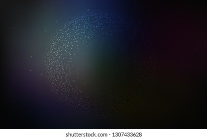 Dark BLUE vector texture with milky way stars. Modern abstract illustration with Big Dipper stars. Pattern for astronomy websites.