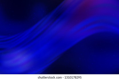Dark BLUE vector texture with milky way stars. Blurred decorative design in simple style with galaxy stars. Pattern for futuristic ad, booklets.