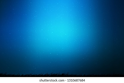 Dark BLUE vector texture with milky way stars. Space stars on blurred abstract background with gradient. Smart design for your business advert. - Shutterstock ID 1310687684