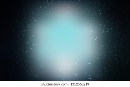 Dark BLUE vector texture with milky way stars. Modern abstract illustration with Big Dipper stars. Template for cosmic backgrounds.