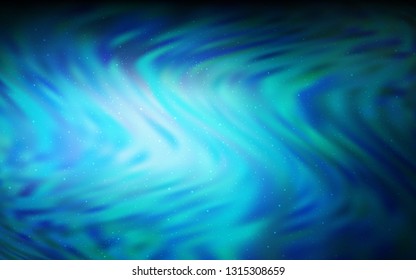 Dark BLUE vector texture with milky way stars. Shining illustration with sky stars on abstract template. Pattern for futuristic ad, booklets.
