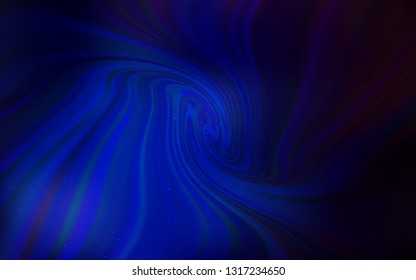 Dark BLUE vector texture with milky way stars. Shining illustration with sky stars on abstract template. Smart design for your business advert.
