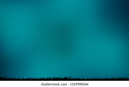 Dark BLUE vector texture with milky way stars. Glitter abstract illustration with colorful cosmic stars. Best design for your ad, poster, banner.
