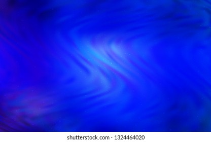 Dark BLUE vector texture with milky way stars. Shining illustration with sky stars on abstract template. Pattern for astrology websites.