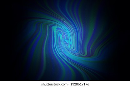 Dark BLUE vector texture with milky way stars. Glitter abstract illustration with colorful cosmic stars. Template for cosmic backgrounds.
