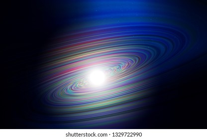 Dark BLUE vector texture with milky way stars. Glitter abstract illustration with colorful cosmic stars. Template for cosmic backgrounds.