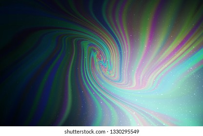 Dark BLUE vector texture with milky way stars. Shining illustration with sky stars on abstract template. Pattern for futuristic ad, booklets.
