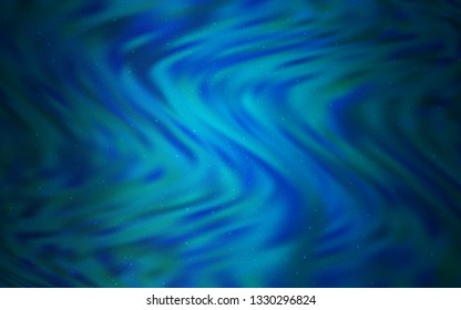 Dark BLUE vector texture with milky way stars. Modern abstract illustration with Big Dipper stars. Pattern for astrology websites.