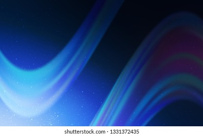 Dark BLUE vector texture with milky way stars. Space stars on blurred abstract background with gradient. Template for cosmic backgrounds.