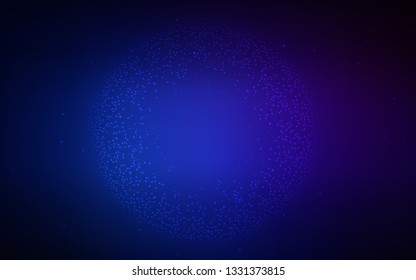 Dark BLUE vector texture with milky way stars. Space stars on blurred abstract background with gradient. Best design for your ad, poster, banner.