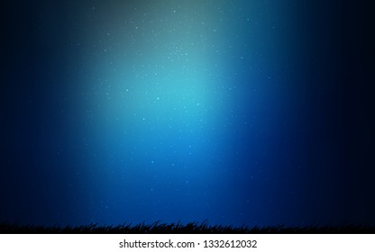 Dark BLUE vector texture with milky way stars. Modern abstract illustration with Big Dipper stars. Template for cosmic backgrounds.