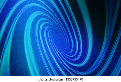 Dark BLUE vector texture with milky way stars. Shining illustration with sky stars on abstract template. Pattern for futuristic ad, booklets.