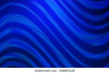 Dark BLUE vector texture with milky way stars. Modern abstract illustration with Big Dipper stars. Smart design for your business advert.